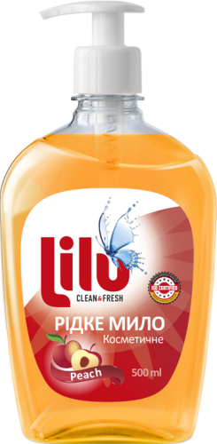 Мило рідке косметичне LILU® "Персик", пл. 500 мл